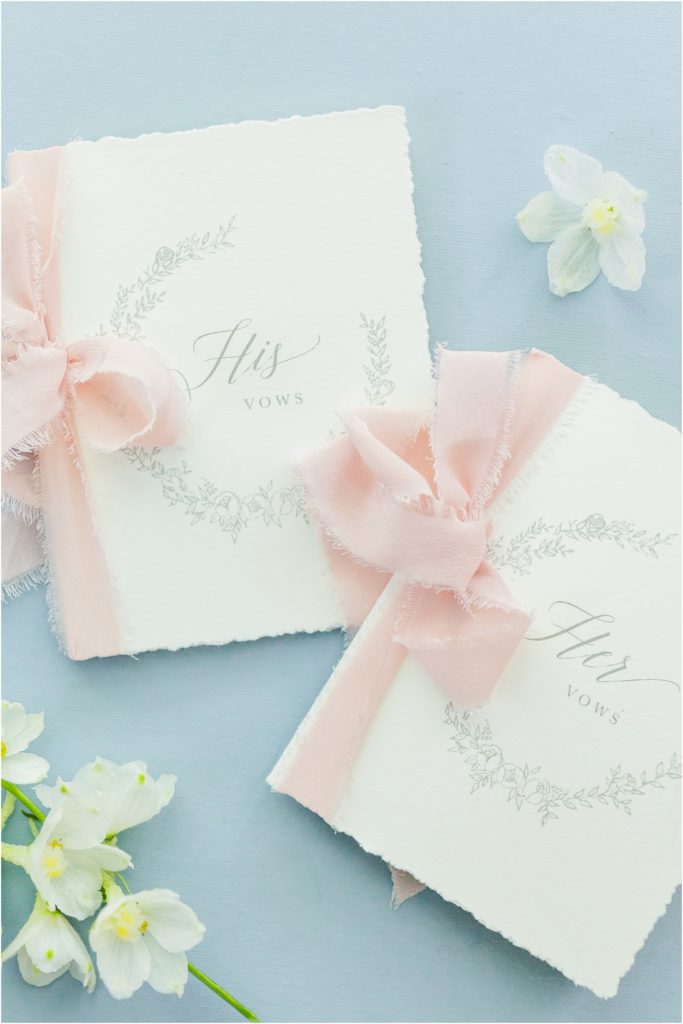 his and her vow books by rebecca green design