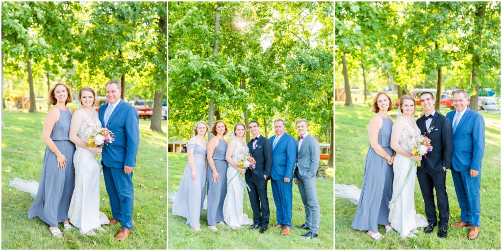 family formals, color coordinating, blue clothes, abi harte photography central pa wedding photographer for micro weddings 