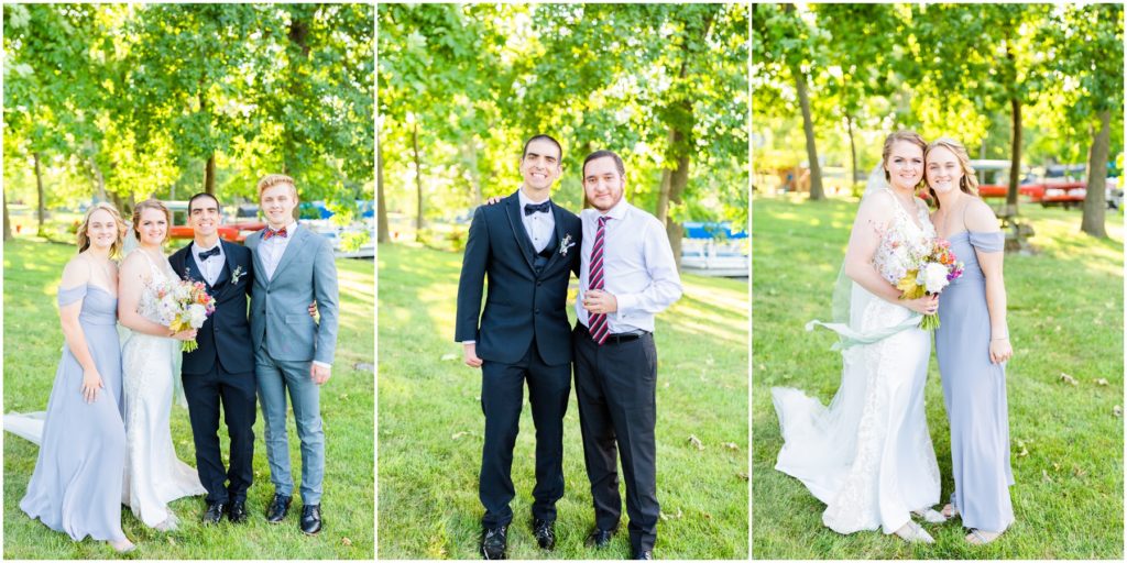 family formals, bride and groom with siblings, philly wedding photographer 