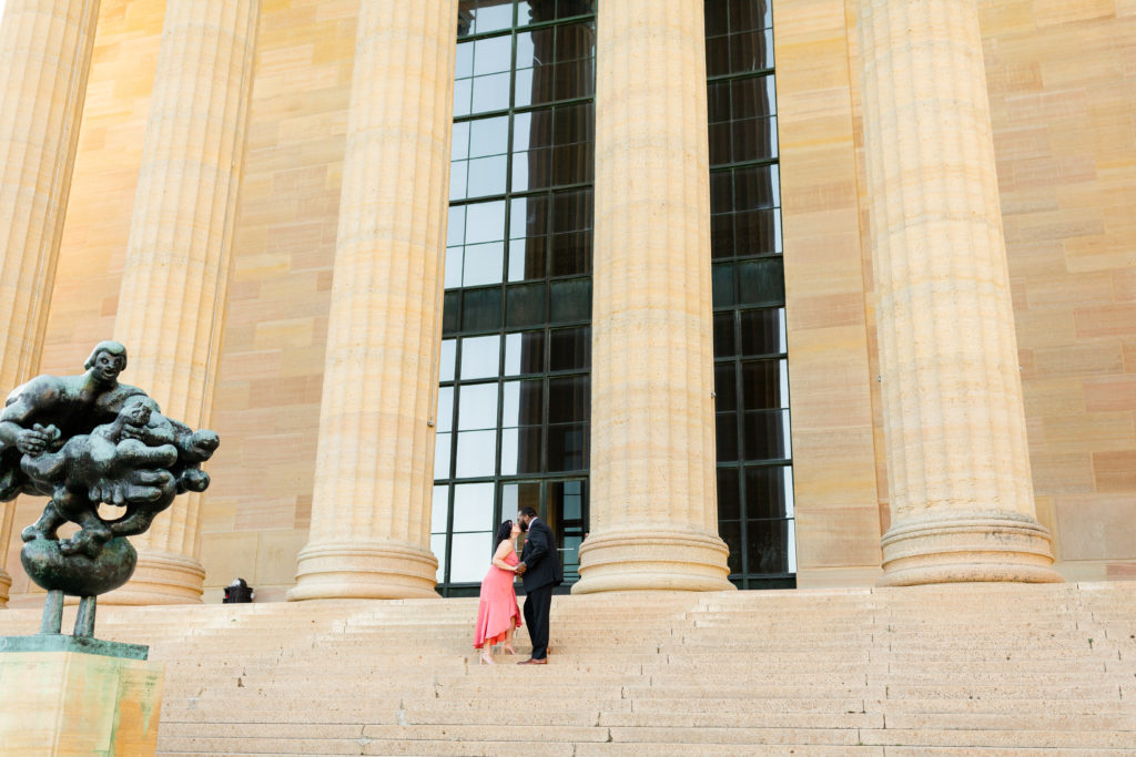 kissing on the steps