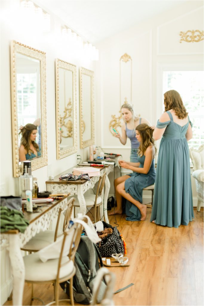 bridesmaids dressing room