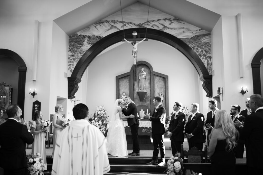 first kiss as husband and wife